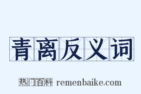 青离反义词是什么意思的图片